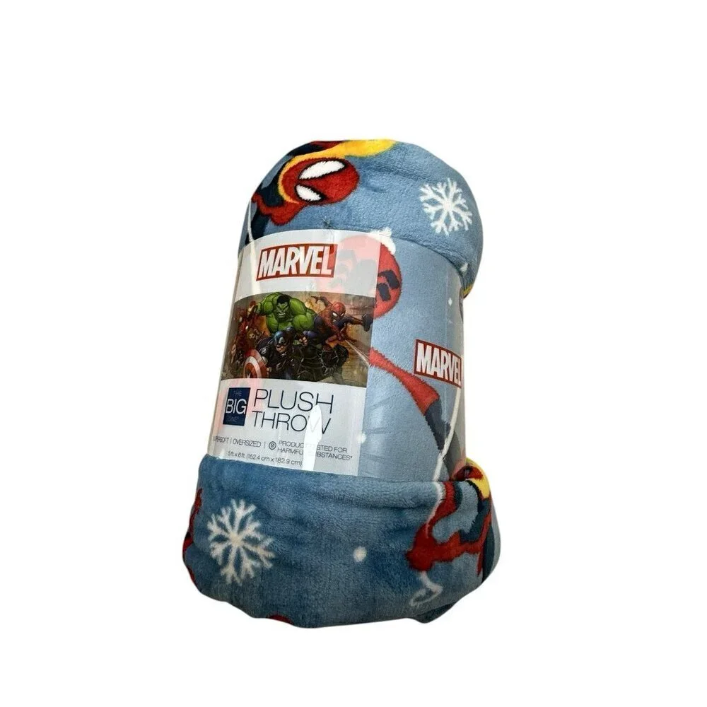 Spider Man Big One Oversized Christmas Blanket Throw 5ftx6ft NWT